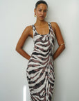 Safari Rib Timeless Tank Midi Dress close up front