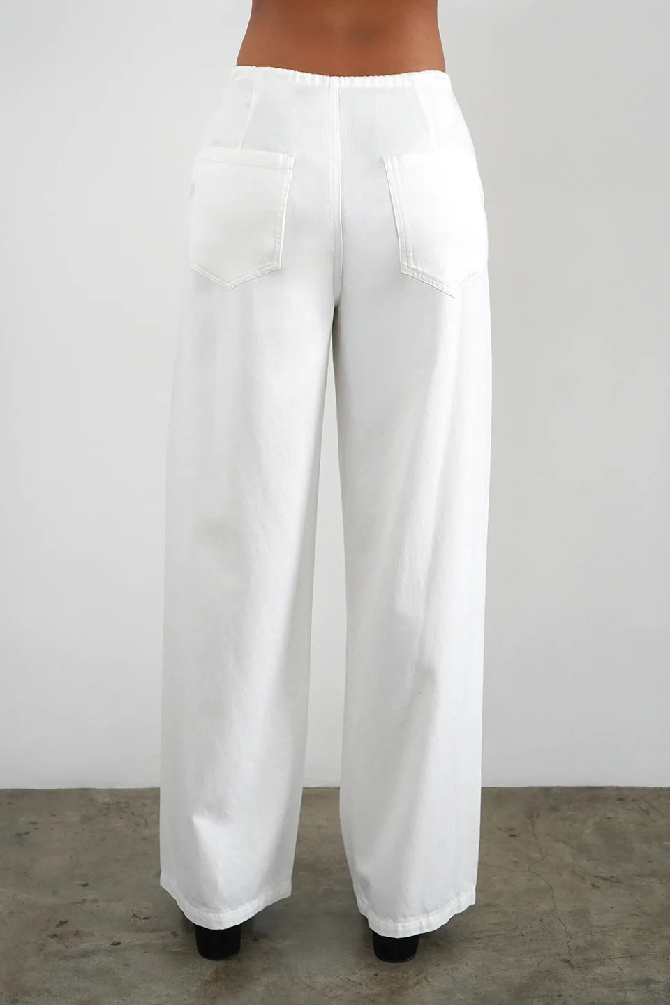 Dusty Soft Denim Pant White back