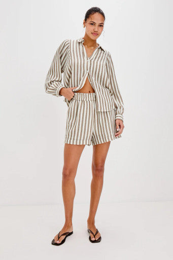 Rails Lo Stripe Button-down Shirt front view
