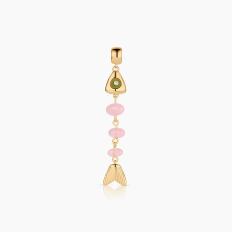 La Pez Jade Fish Bail Charm by itself on white background
