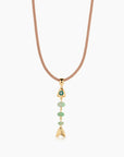 La Pez Chrysoprase Fish Bail on cord necklace