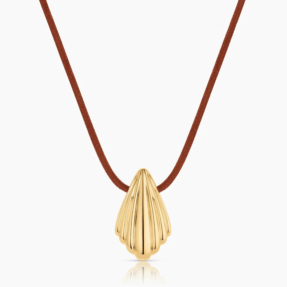 La Sirena Cord Necklace front view on white background