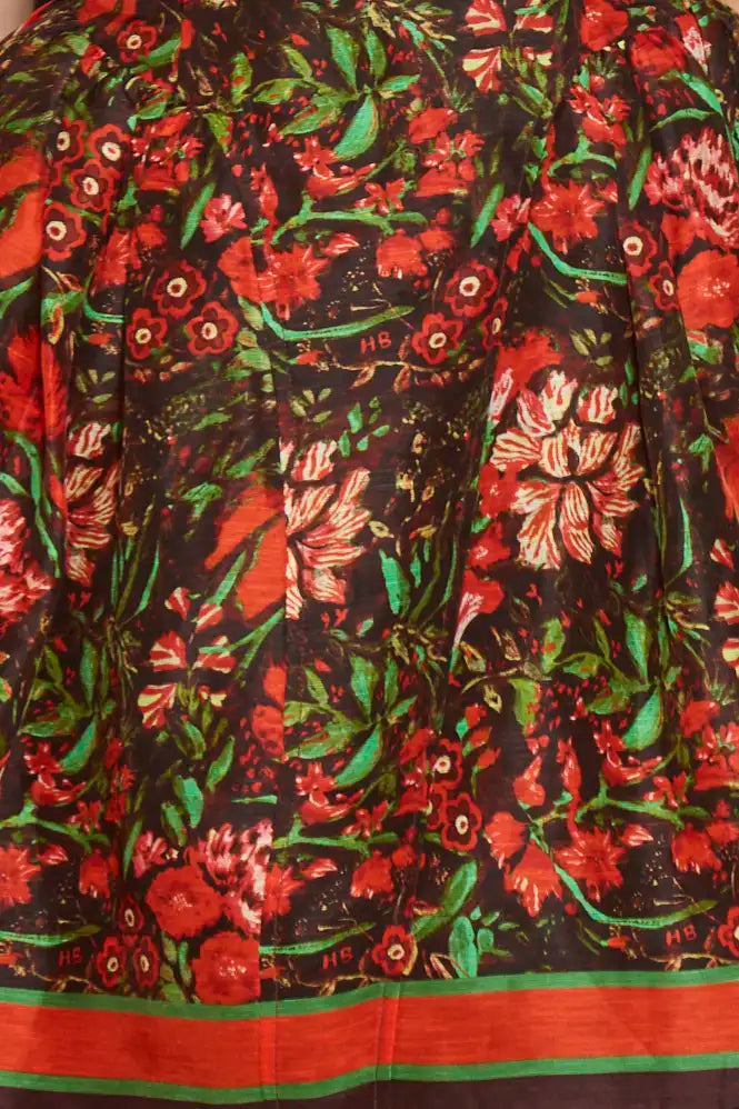 Layne Holiday Floral Mini Dress super close up detail