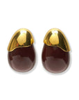 Toro Earrings in Aubergine close up