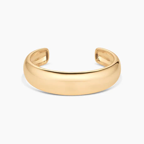 Lumi Cuff Bracelet in Gold front view on white background