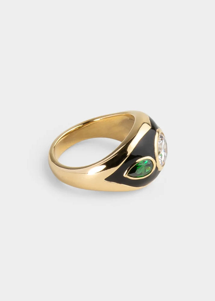 Luna Nera Cocktail Ring side