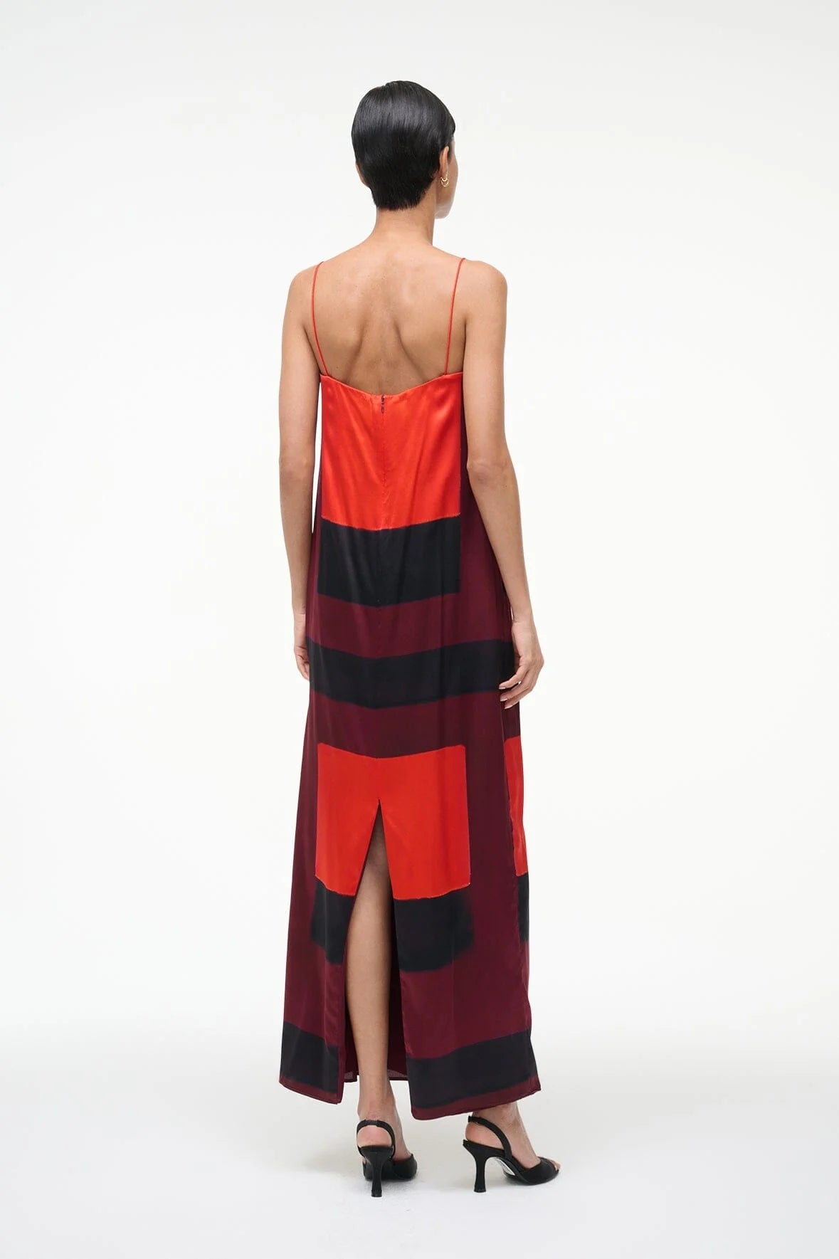 Mae Silk Dress back 5'10" model