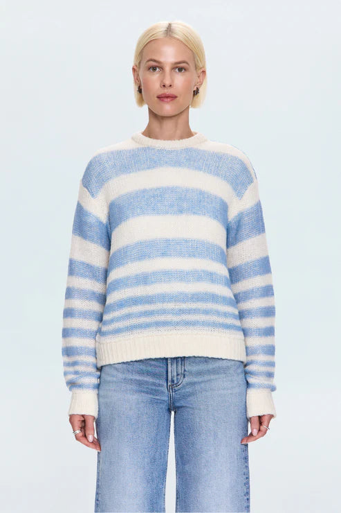 Moa Stripe Bubble Sweater front view