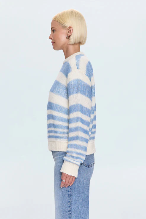 Moa Stripe Bubble Sweater side