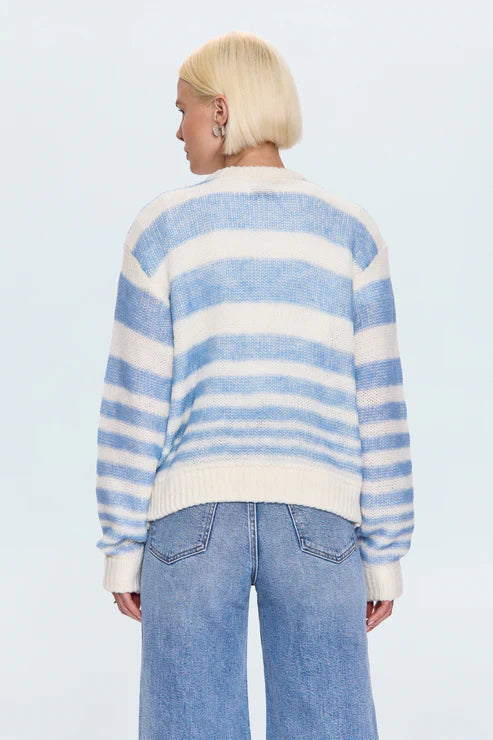 Moa Stripe Bubble Sweater back