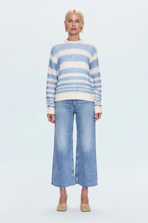 Moa Stripe Bubble Sweater full body front