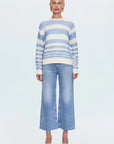 Moa Stripe Bubble Sweater full body front