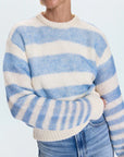 Moa Stripe Bubble Sweater close up front