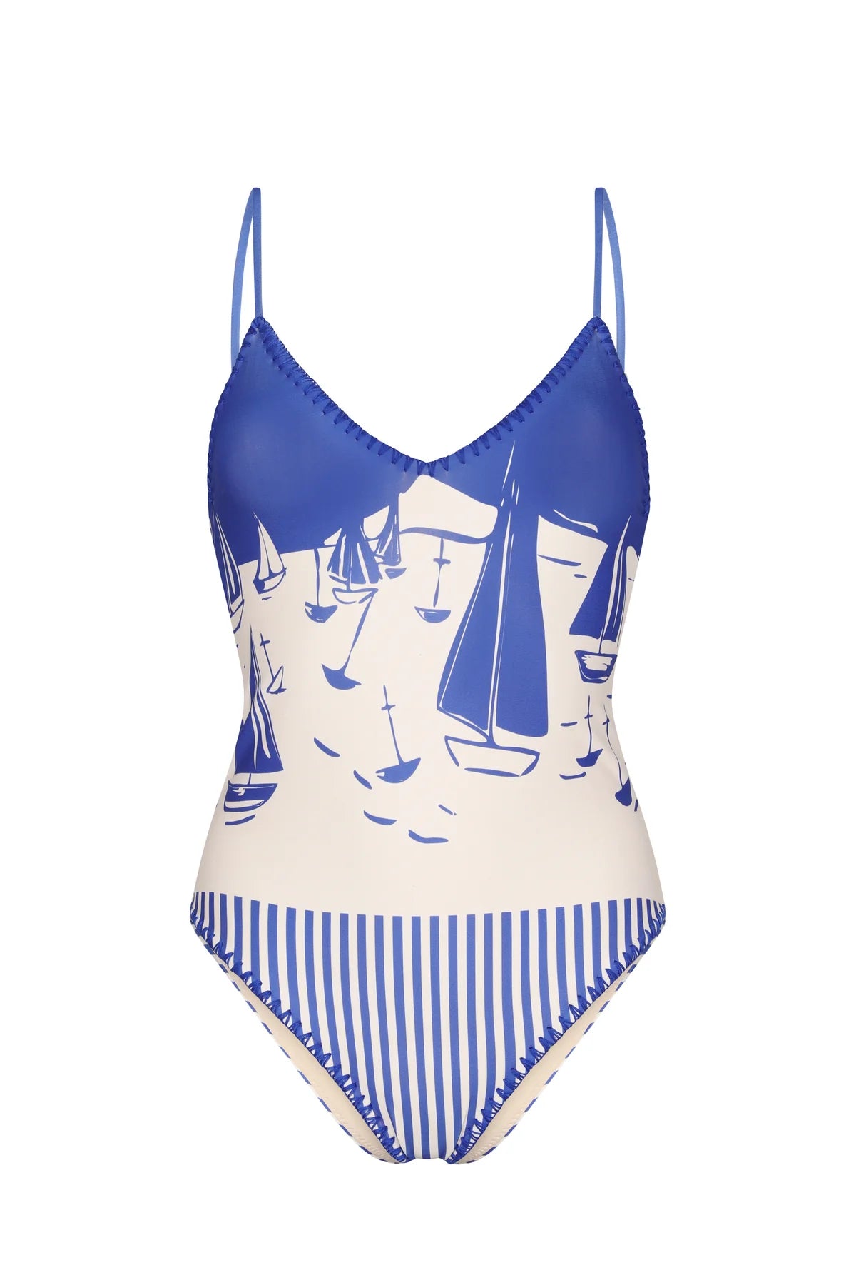 Marietta One Piece Boat Stripe by itself front