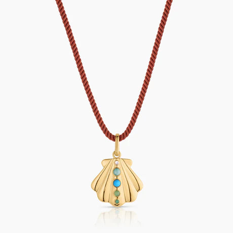 Maris Shell Clip on cord necklace
