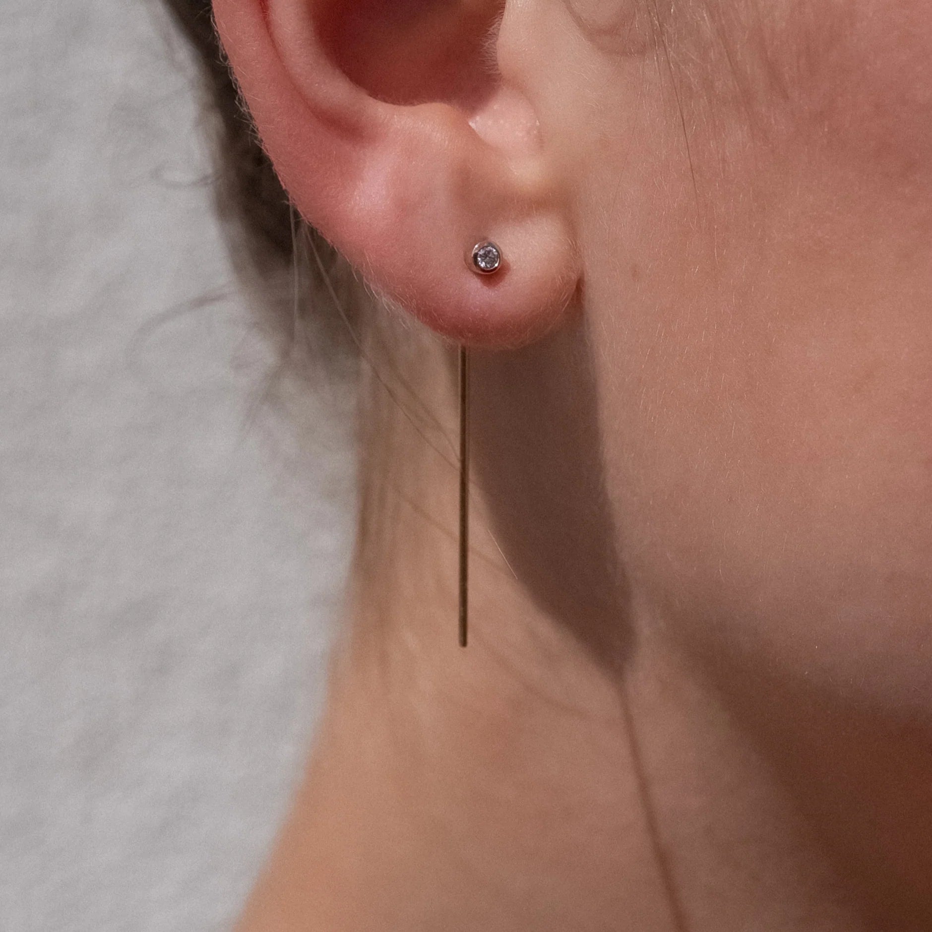 Marlo Threader Earrings super close up