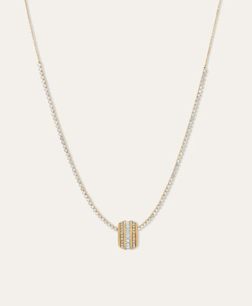 Martine Diamond Big Bead 14k Yellow Goldon petite diamond necklace