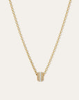 Martine Diamond Big Bead 14k Yellow Gold on rollo chain