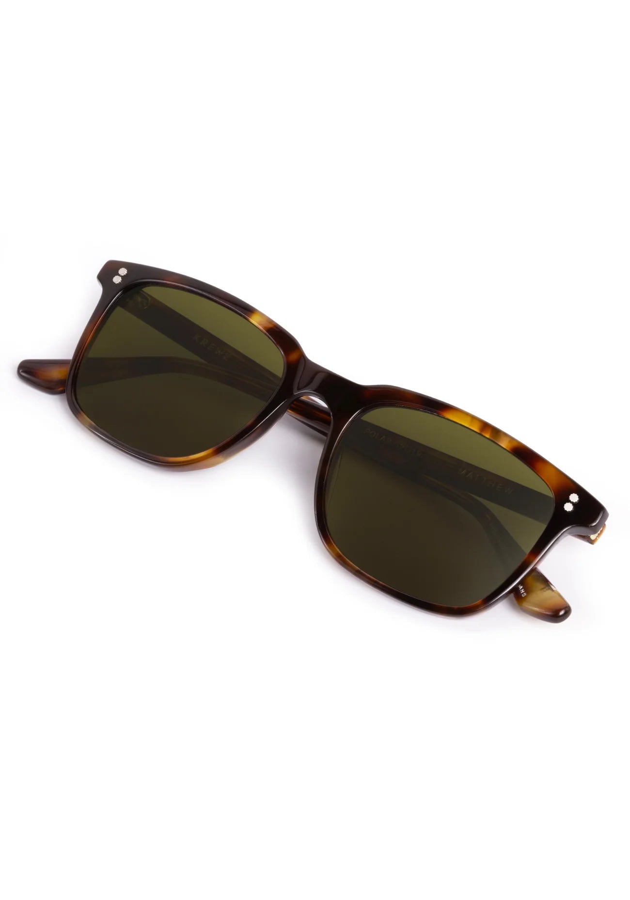 Matthew Havana Polarized Sunglasses folded up