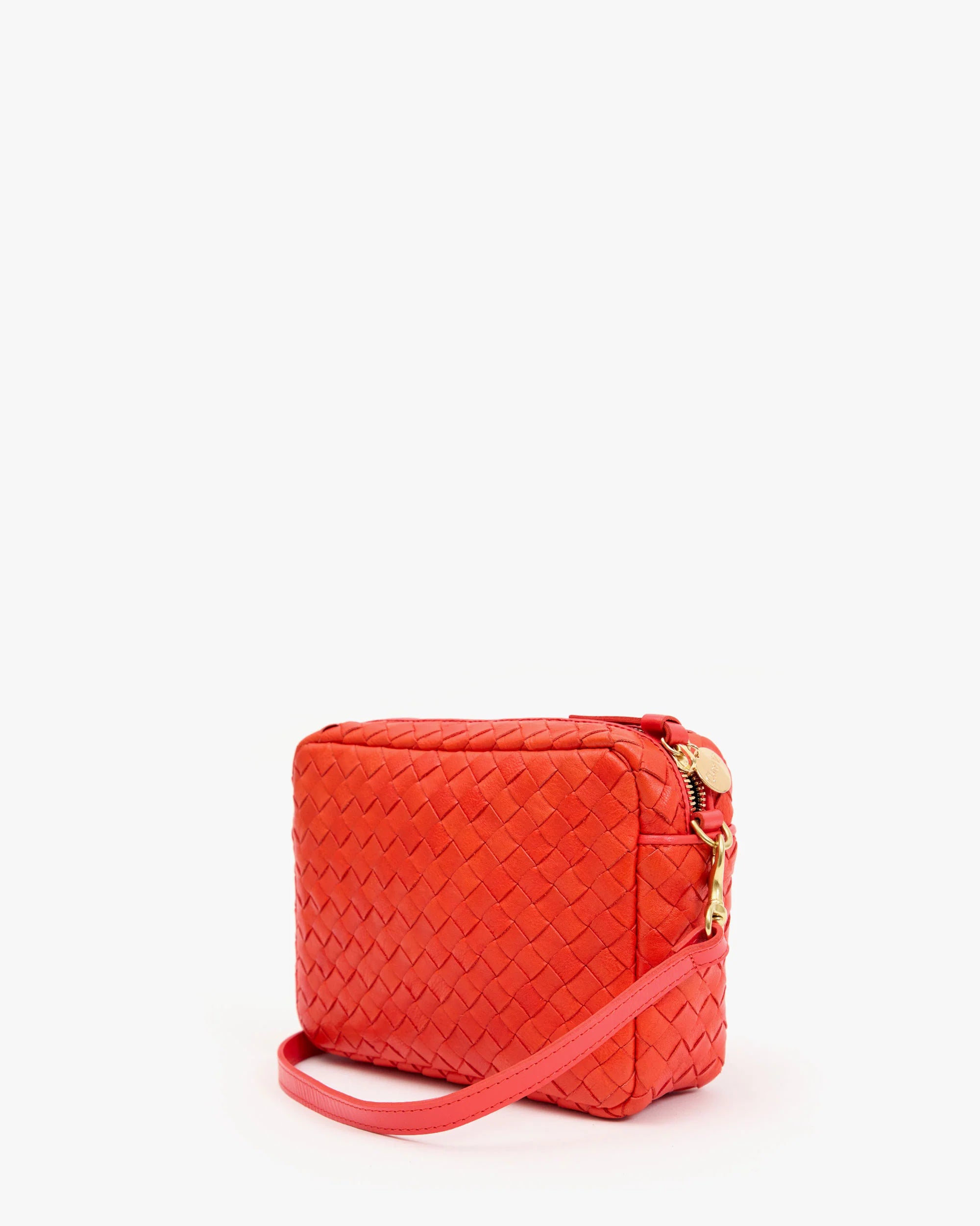 Midi Sac Bright Poppy Woven Diagonal by itself side view