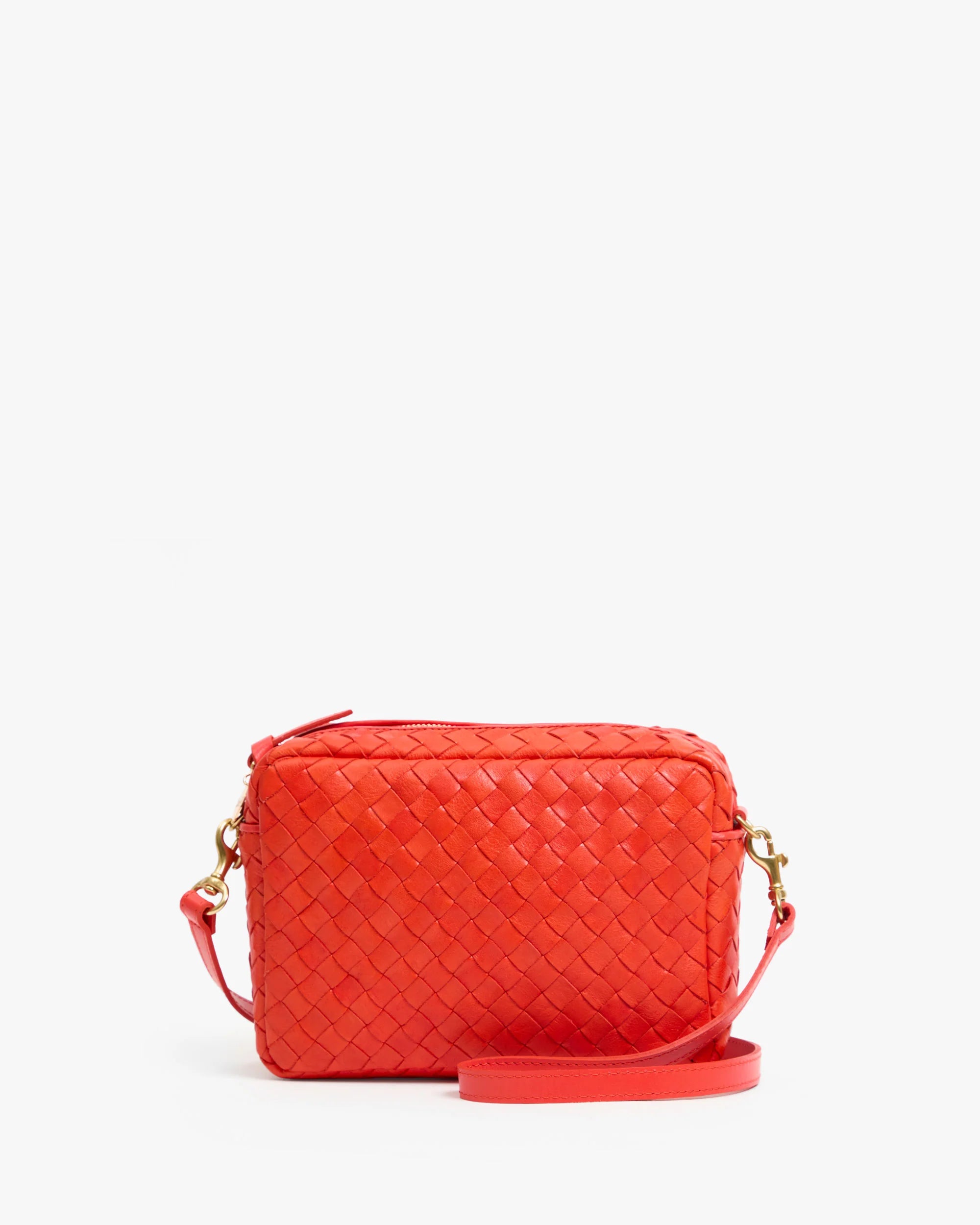 Midi Sac Bright Poppy Woven Diagonal by itself front view