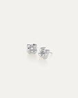 Mini Woven Square Earrings Silver