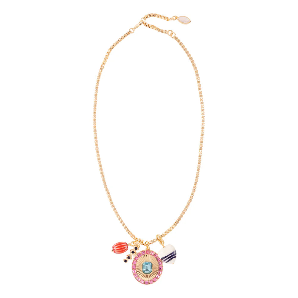 Miranda Charm Necklace laid flat