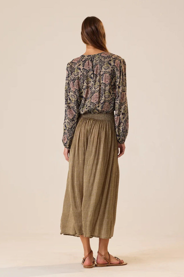 Bella Skirt Martini Olive back view