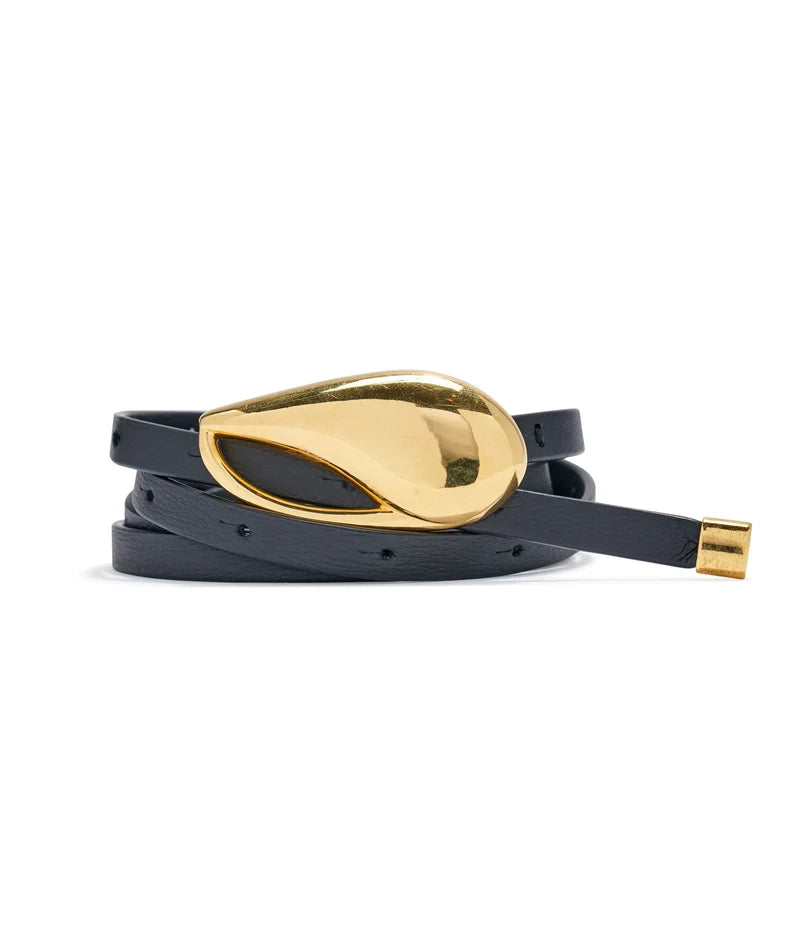 Estelle Belt in Black front view on white background