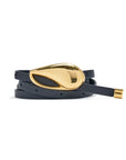 Estelle Belt in Black front view on white background
