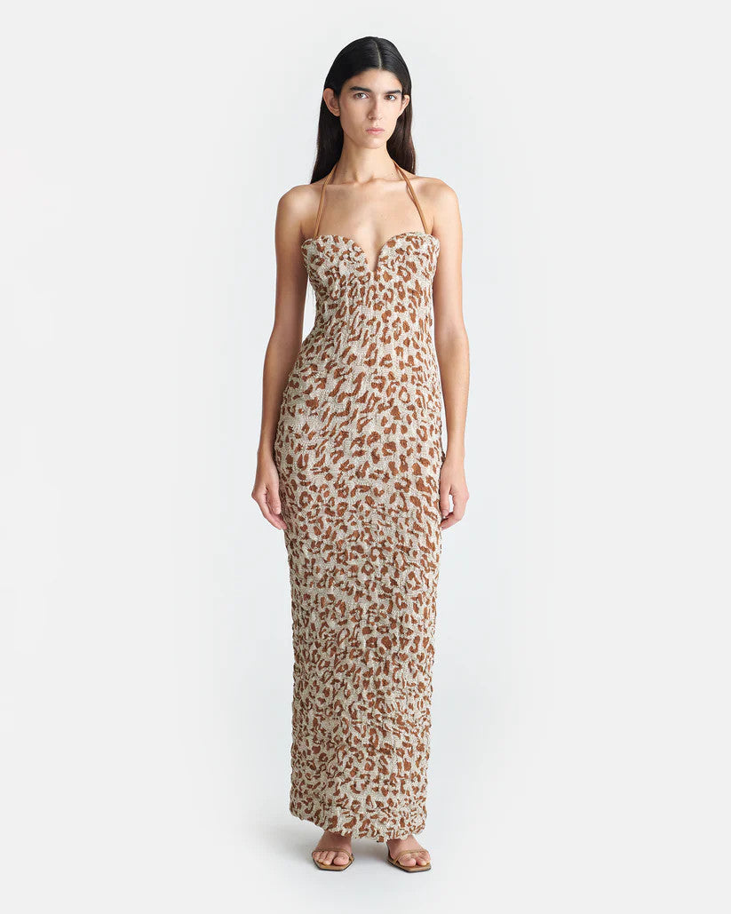 Nanushka Haylen Halter Print Dress front