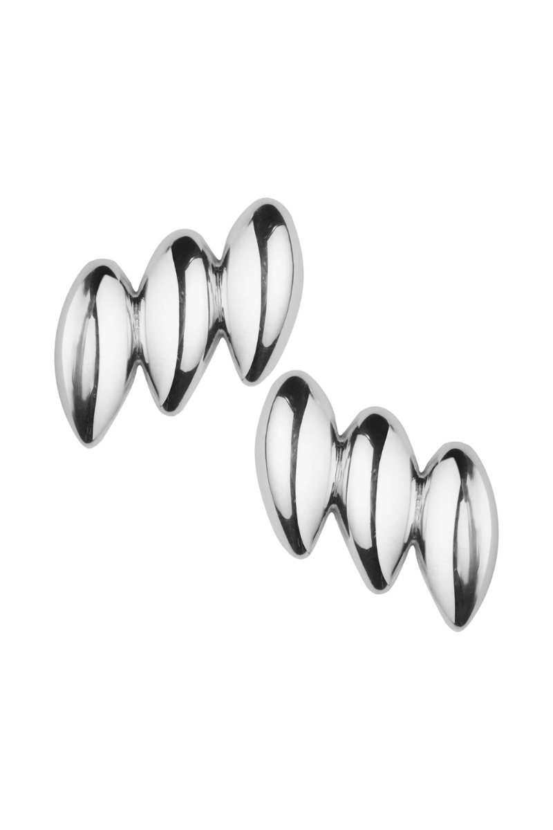 Jennifer Zeuner Doma Earrings Silver close up