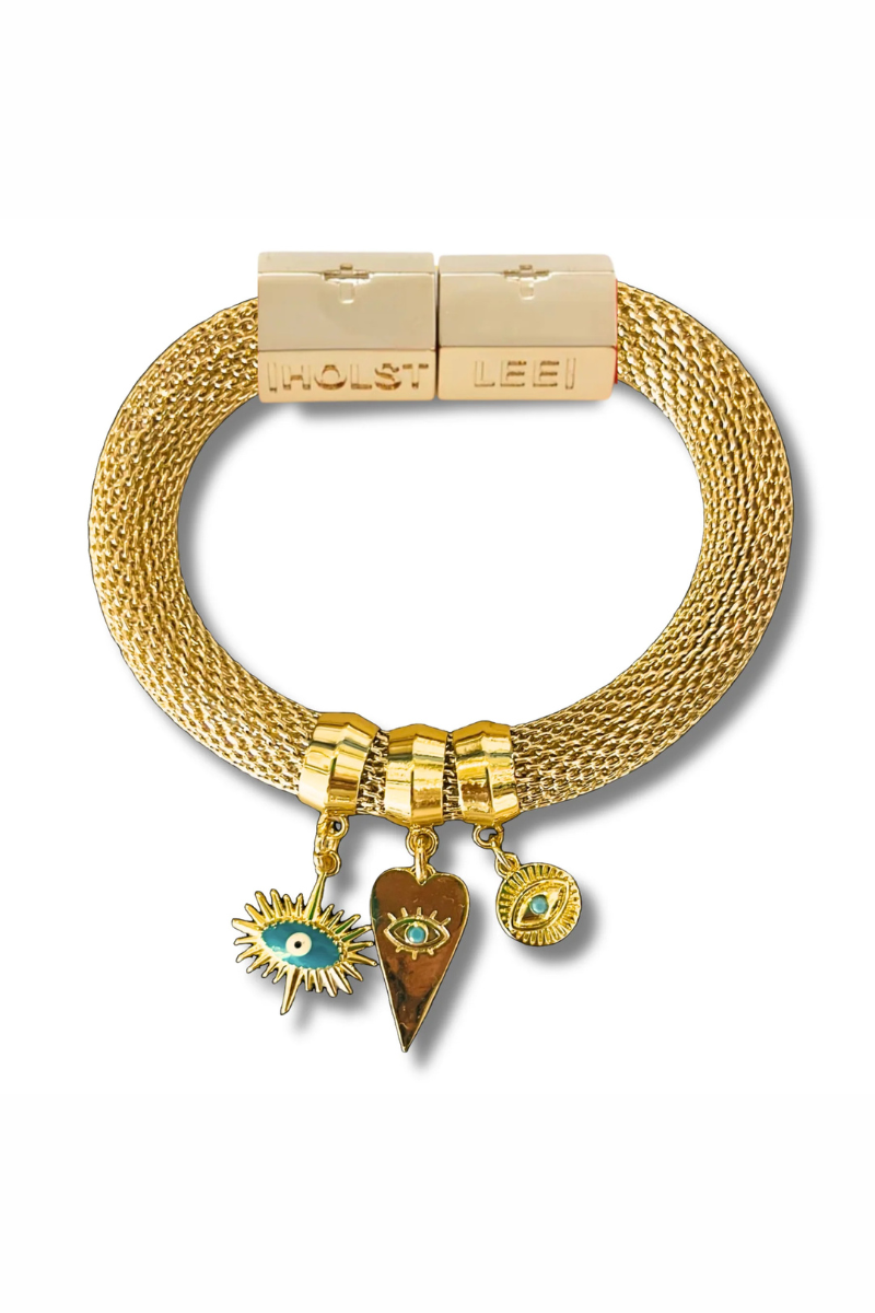 Mesh Charm Bracelet laid flat