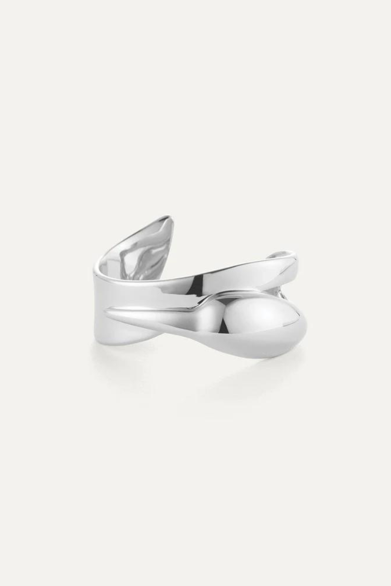 Jenny Bird Colette Cuff Silver close up
