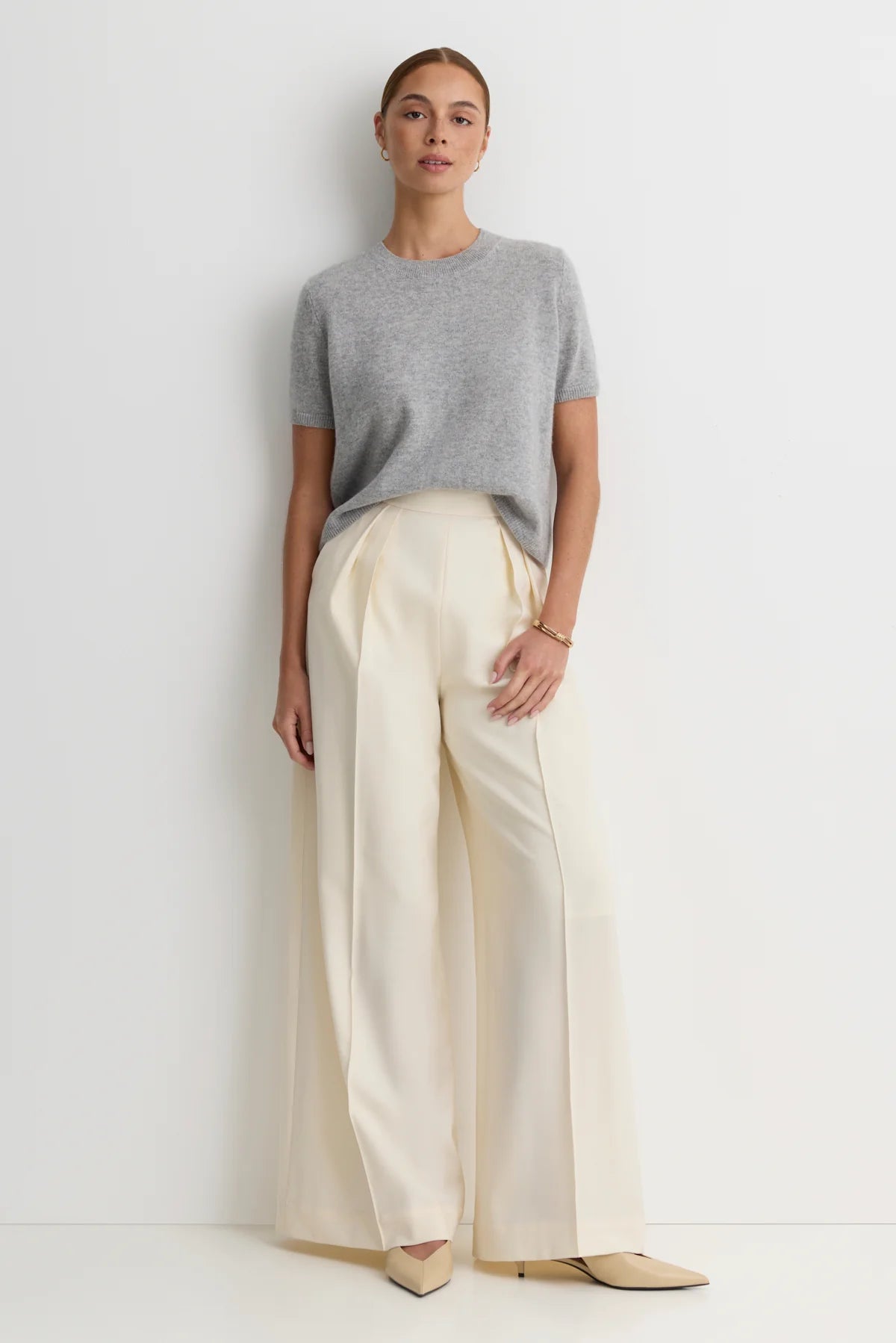 Kadri Cashmere Tee in Heather