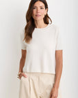 Kadri Cashmere Tee close up front view on model