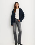 Jack Distressed Cardigan full body front view on model