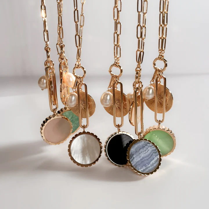 Solario Sundial Blue Lace Necklace with other necklaces