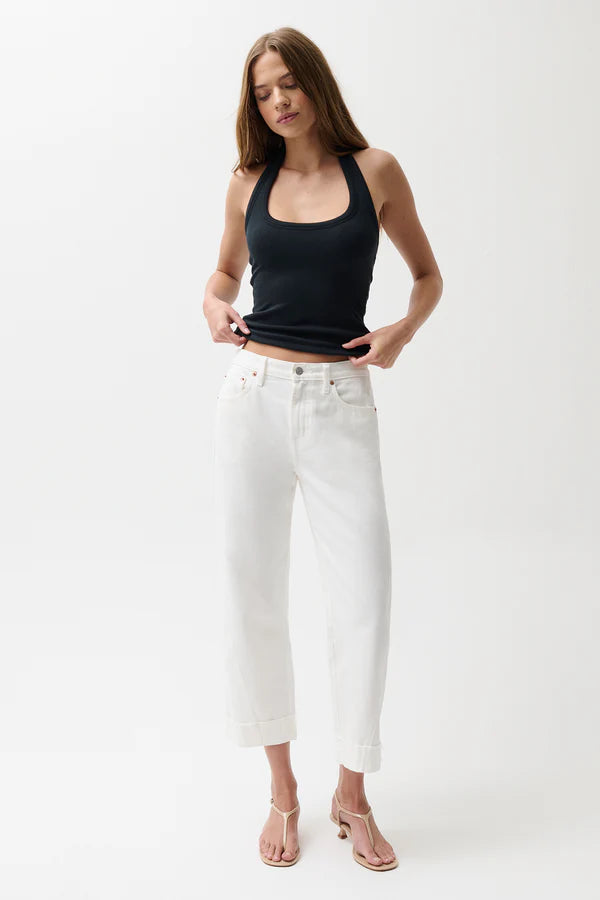 Kacey Mid Rise Cuffed Boyfriend Jean front view