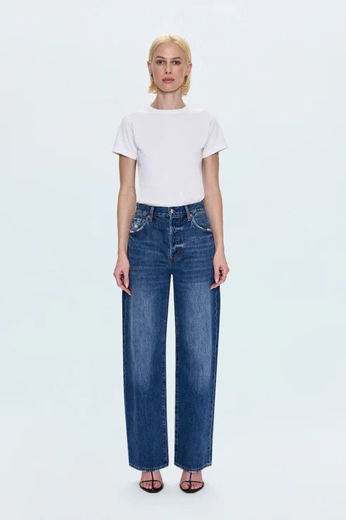Tate High Rise Bowed Wide Leg full body front