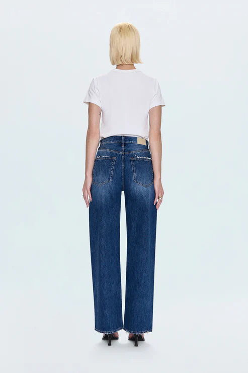 Tate High Rise Bowed Wide Leg back
