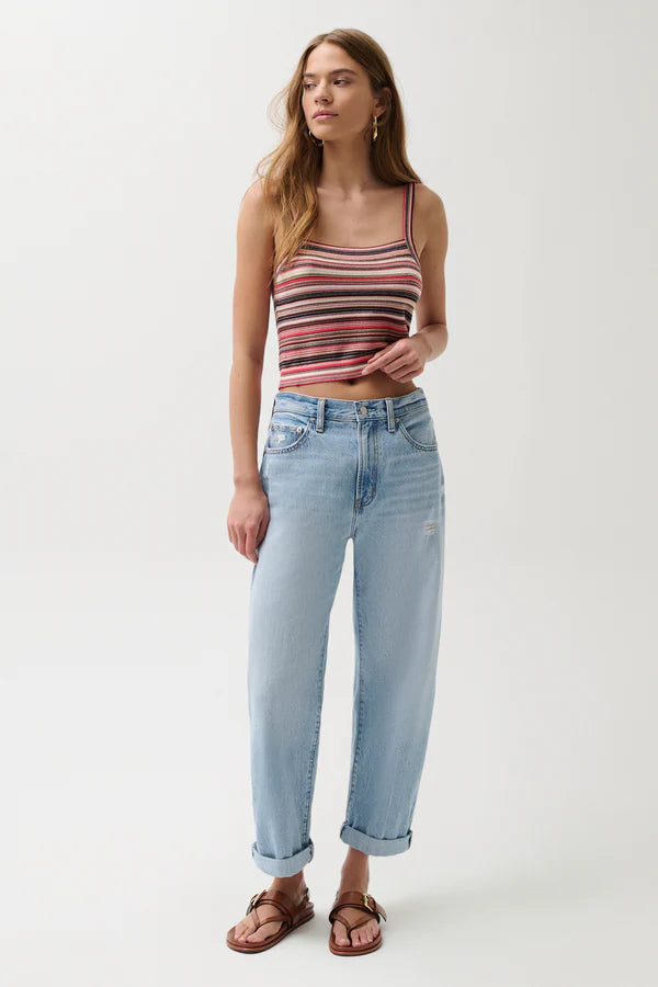 Donny Rolled Hem Boyfriend Jean full body front
