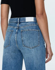 Wes High Rise Barrel Jean close up back