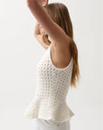 Anna Peplum Sweater Tank side