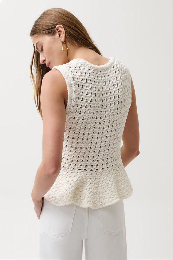 Anna Peplum Sweater Tank back