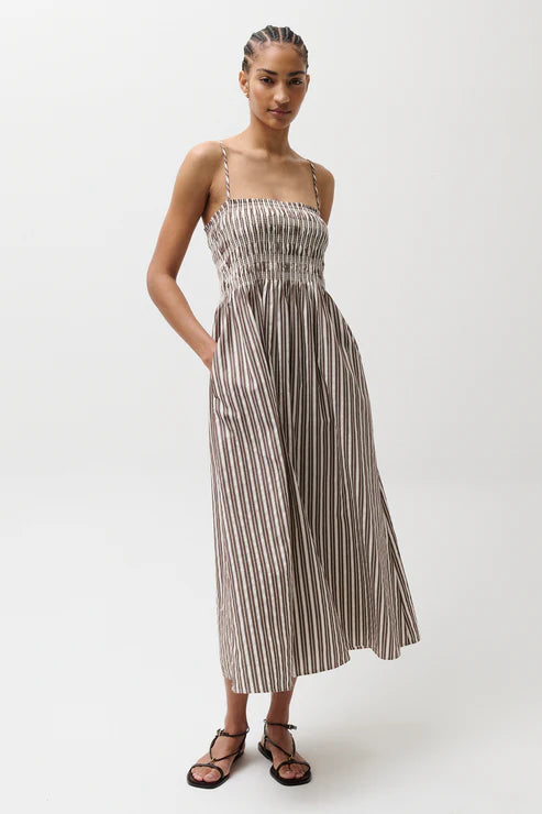 Bianca Shirred Bodice Dress front