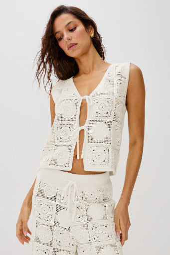 Rails x LSPACE Paz Crochet Top front