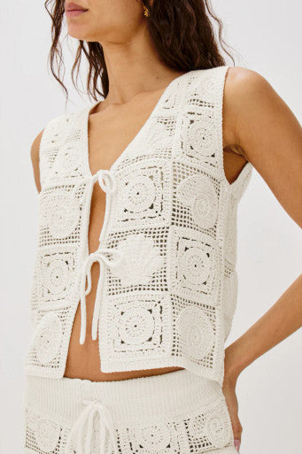 Rails x LSPACE Paz Crochet Top close up front