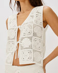 Rails x LSPACE Paz Crochet Top close up front