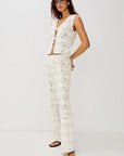 Rails x LSPACE Paz Crochet Top full body side
